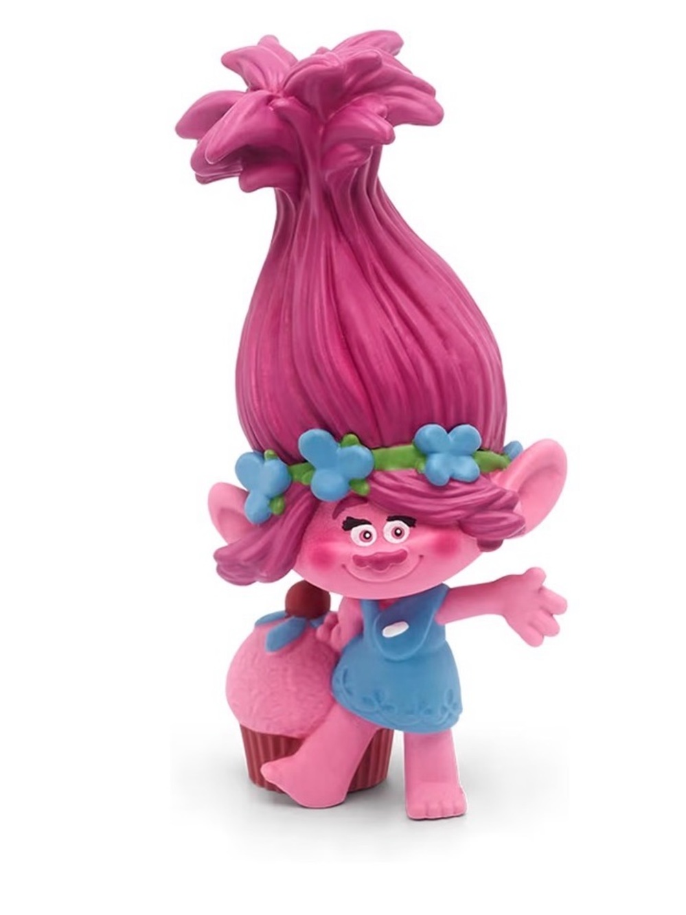 Pink Troll Figure with Blue Dress - Collectible Toy